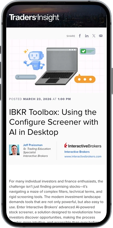 iPhone con pódcasts de IBKR Campus
